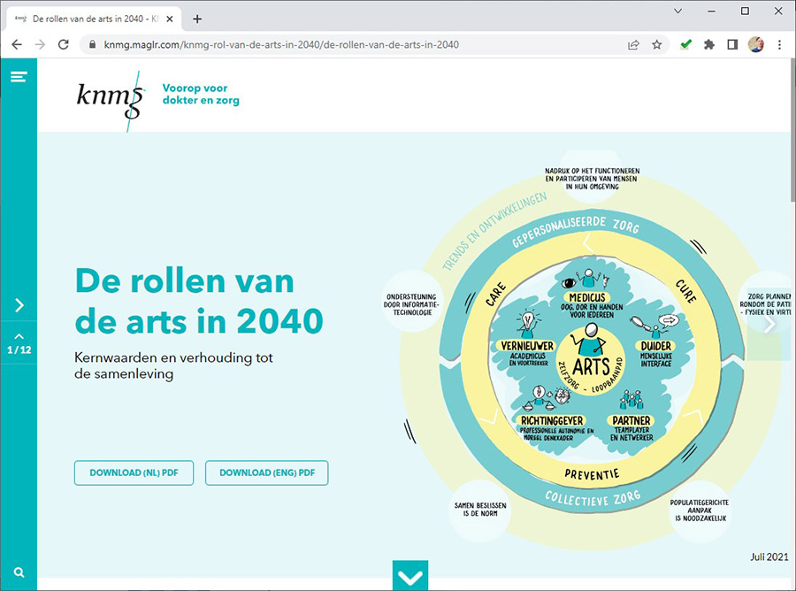 De tekeningen worden ook op de website gebruikt.